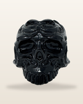 Filigree Skull candle in black cement
