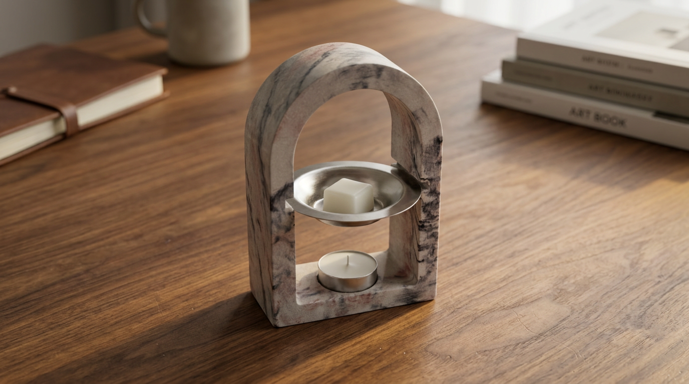 A cement wax melter on a desk